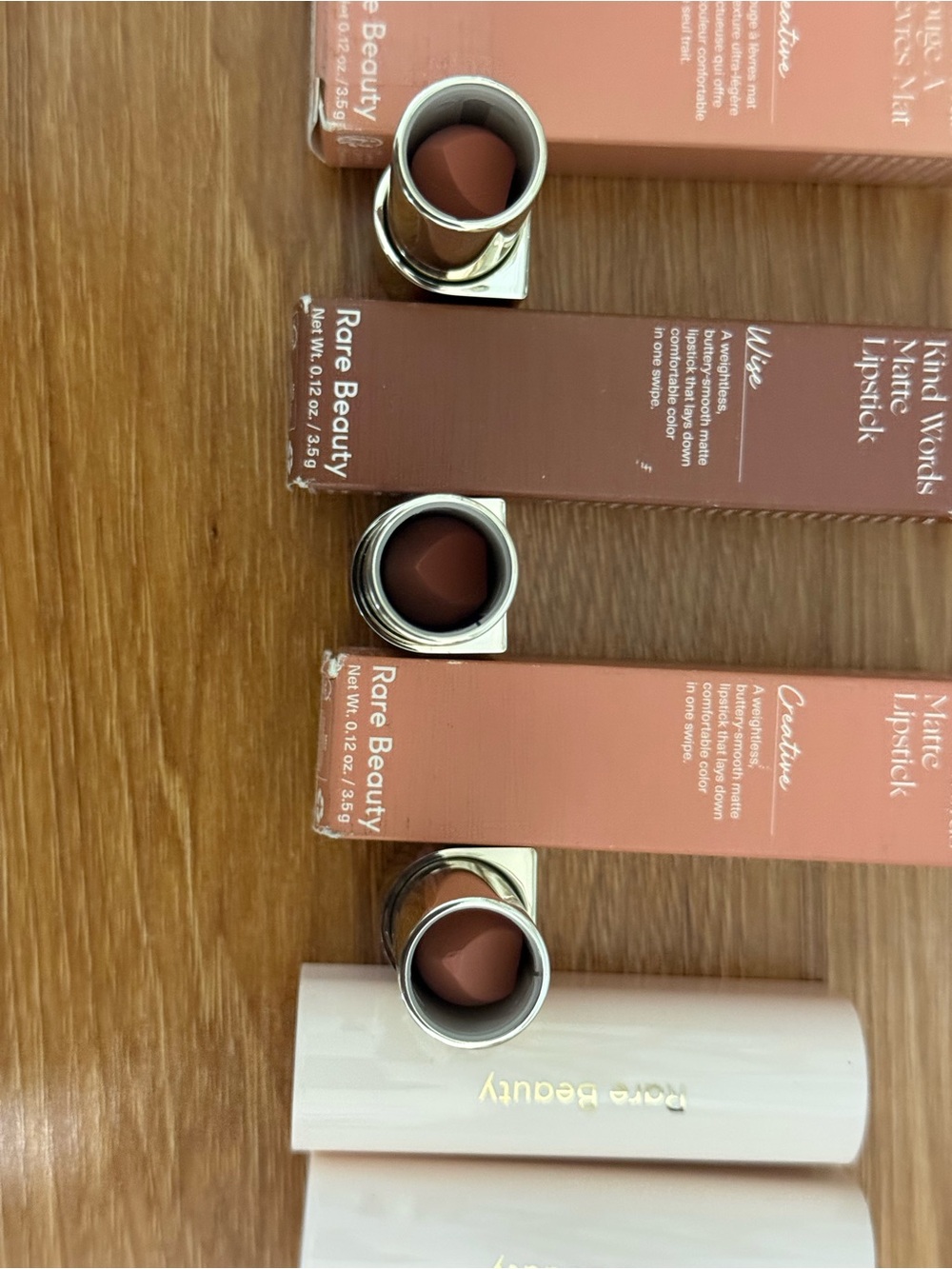 Rare Beauty Kind Words Matte Lipstick — Nude, Warm Brown, Peachy Nude Trio - Picture 3 of 3
